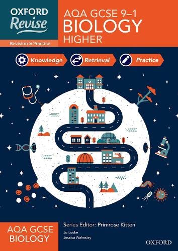 Front cover of Oxford Revise AQA GCSE Biology Higher revision guide with illustrated planet.
