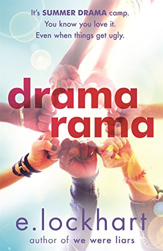Book cover with arms linked, bold red text reading "dramarama" and author's name.