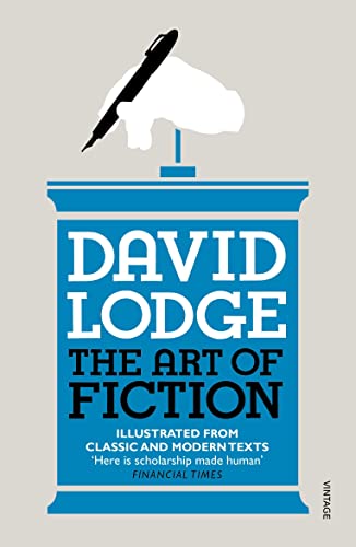 Book cover: "The Art of Fiction" by David Lodge, with a pen illustration.