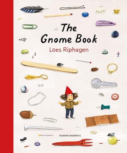 Book cover with a gnome figure surrounded by small objects.