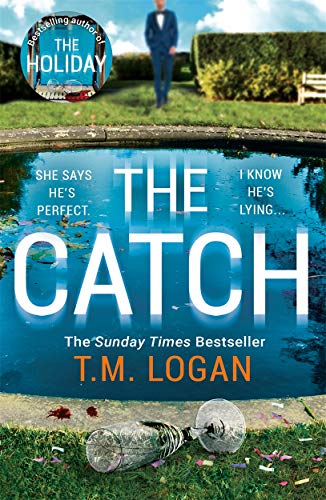 Book cover showing a garden pond, a man in a suit, and a broken glass.