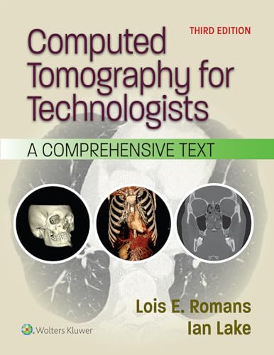 Textbook cover: "Computed Tomography for Technologists" with medical scan images.