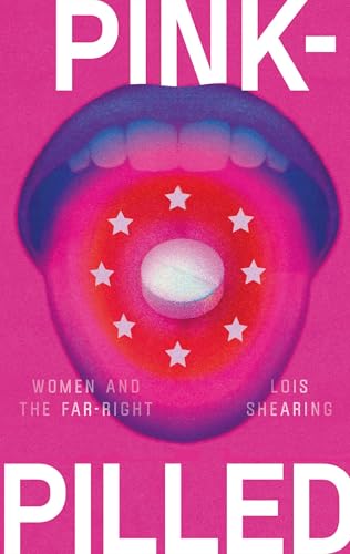 Book cover with pink and possibly far-right themed graphics, featuring women as main subject.