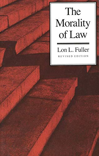 Book cover of The Morality of Law by Lon L. Fuller featuring red stairs.