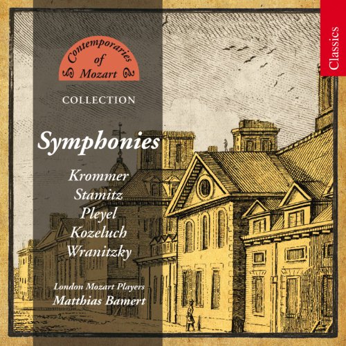 CD cover for “Contemporaries of Mozart Collection: Symphonies” with building illustration.
