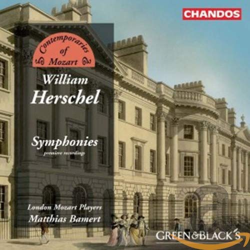 CD cover for William Herschel symphonies performed by London Mozart Players.