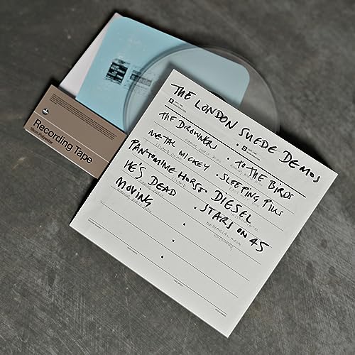Clear vinyl record with handwritten tracklist and Recording Tape label.