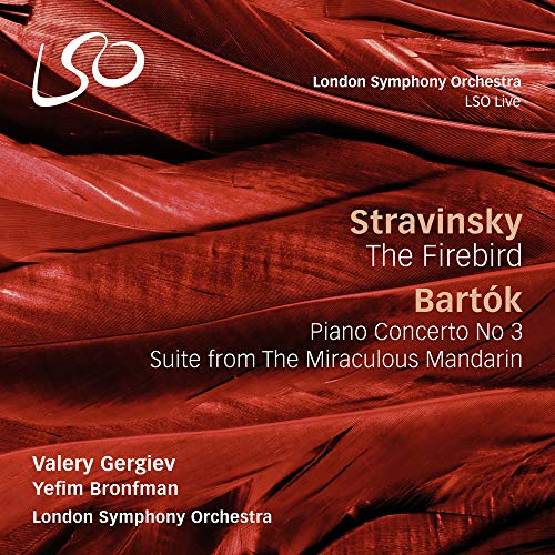 CD cover featuring red feathers and text listing composers and performers.