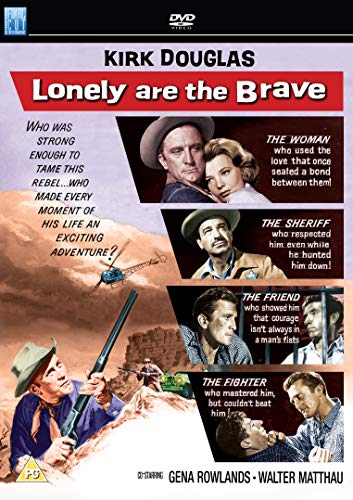 Lonely Are The Brave" DVD cover featuring Kirk Douglas and Gena Rowlands.
