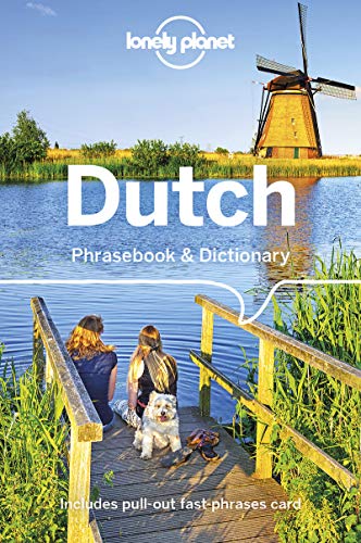 Lonely Planet Dutch phrasebook cover showing two women and a dog on a dock.