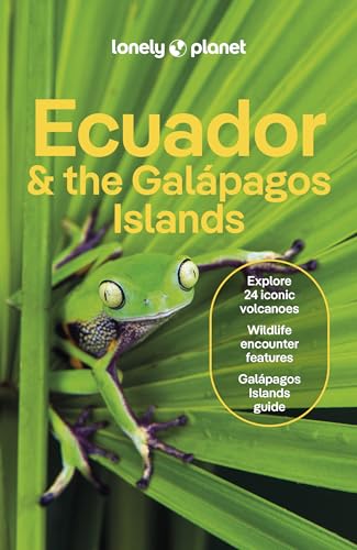 Lonely Planet Ecuador and the Galapagos Islands guidebook cover featuring a green tree frog.