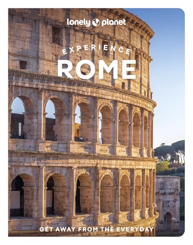 Lonely Planet Experience Rome travel guide book cover featuring the Colosseum in Rome.