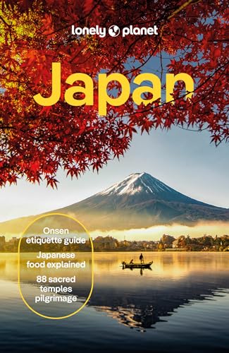Lonely Planet Japan guidebook cover with Mount Fuji and autumn foliage.