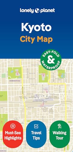 Lonely Planet Kyoto City Map, a folded, detailed street map.