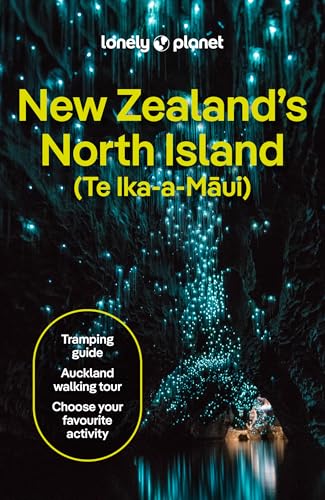 Lonely Planet guide to New Zealand’s North Island with glowworm cave image.