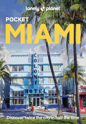 Lonely Planet Pocket Miami travel guide cover featuring the blue Art Deco Colony Hotel.