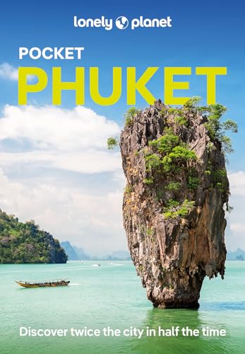 Lonely Planet Pocket Phuket guidebook cover with a coastal rock formation.