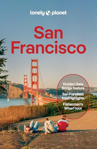 Lonely Planet guidebook cover featuring the Golden Gate Bridge and people.