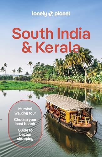 Lonely Planet travel guide cover featuring a Kerala houseboat on water.