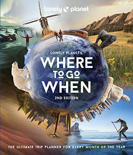 Book cover featuring a globe surrounded by various travel scenes and the title text.