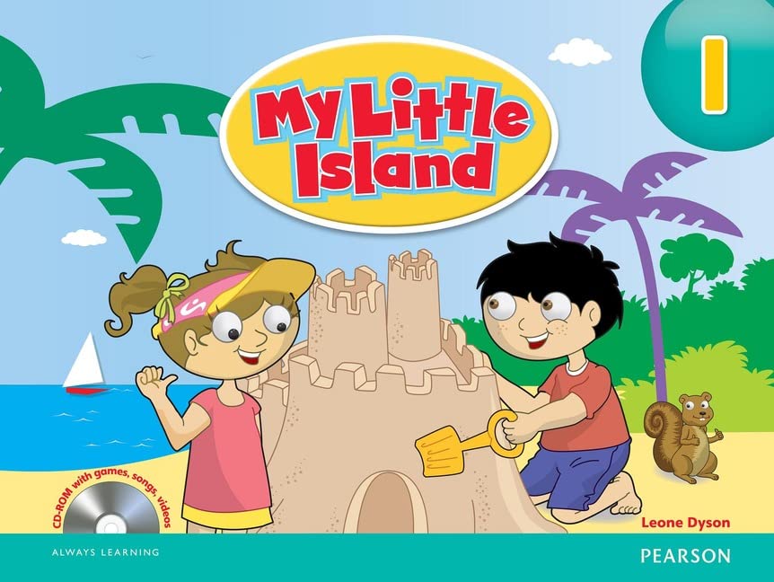 My Little Island" student book cover with children building a sandcastle.