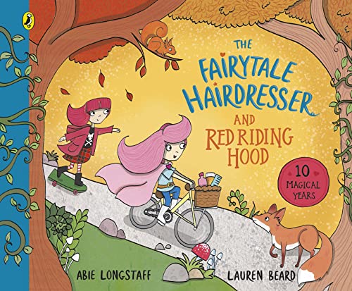 Illustrated book cover showing a girl on a bicycle and another on a skateboard.