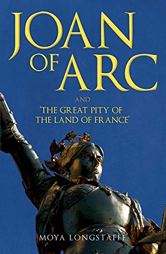 Book cover: “Joan of Arc” with a statue of a knight in armor.