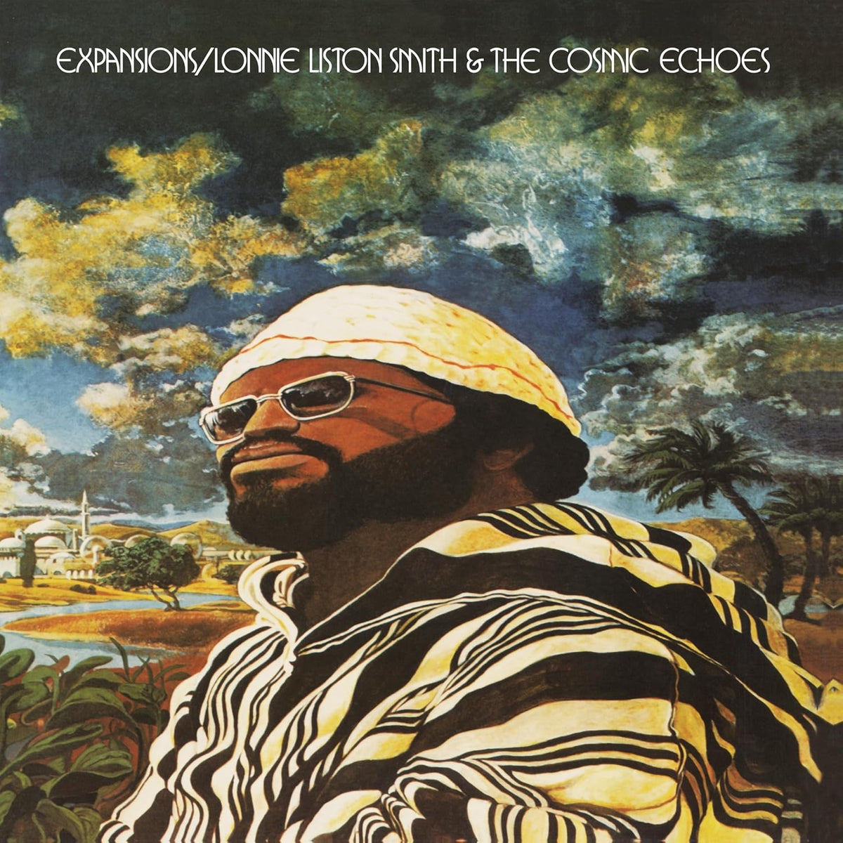 Album cover for Lonnie Liston Smith’s “Expansions” featuring a portrait of the artist.