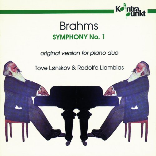 CD cover: Brahms Symphony No. 1, featuring a portrait of the composer.