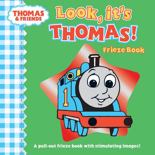 Cover of “Look, it’s Thomas!” children’s book featuring a blue train.