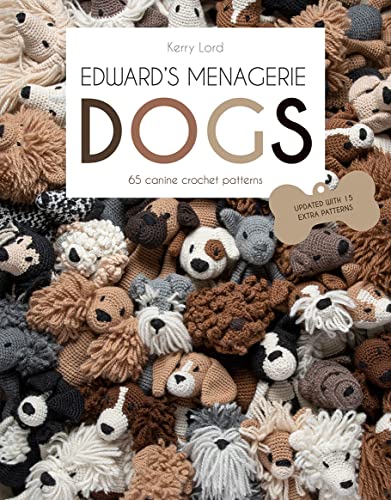 Book cover featuring a pile of crocheted dog toys in various colors and breeds.