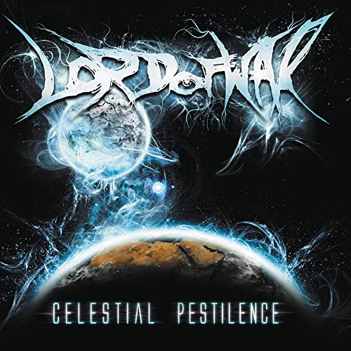 CD cover: fractured Earths, swirling energy, and band name "Lord of War".
