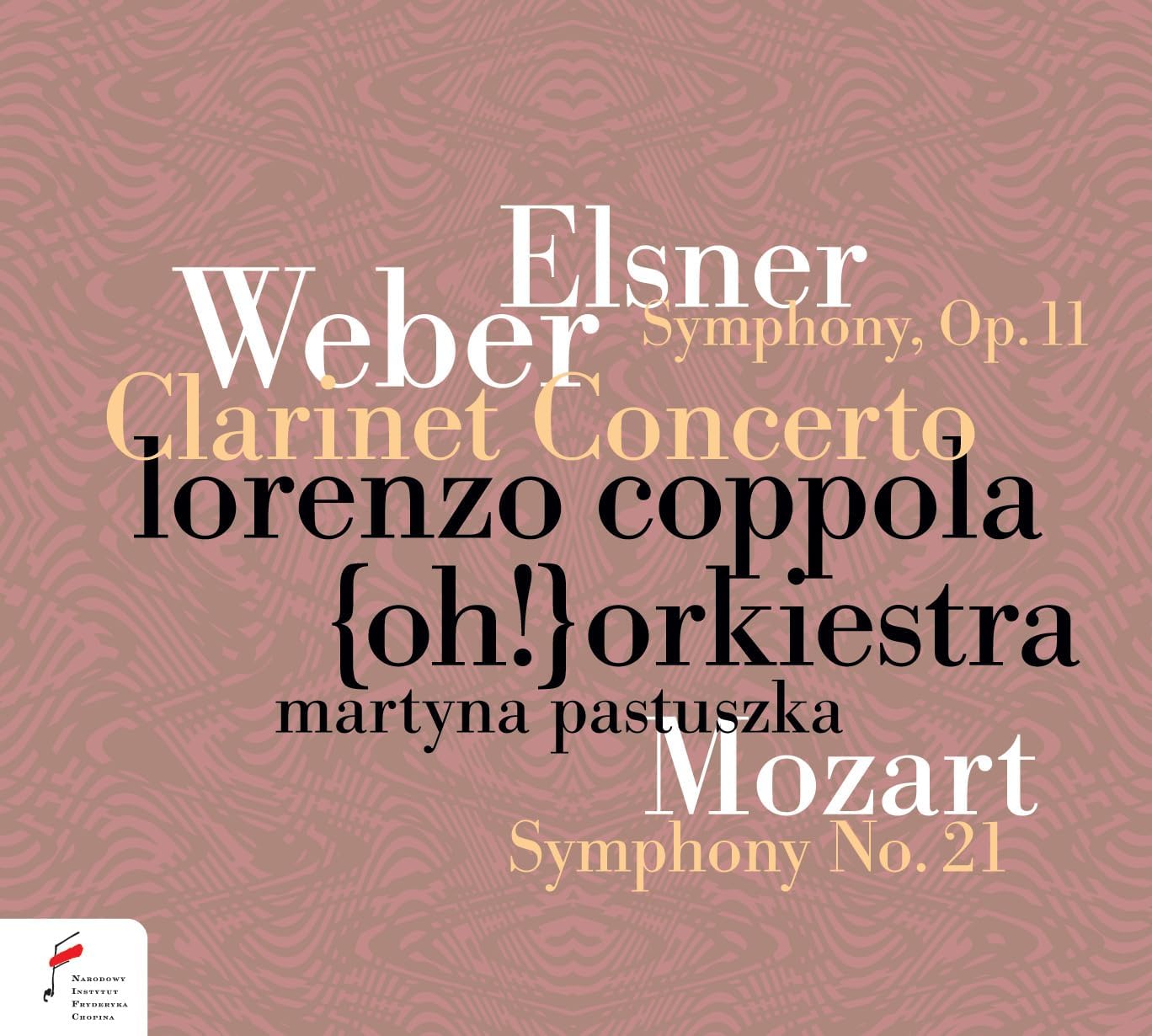 CD cover with composers' names and "Lorenzo Coppola" in white text on red.