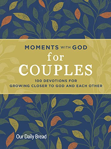 Book cover with floral design and title "Moments with God for Couples".