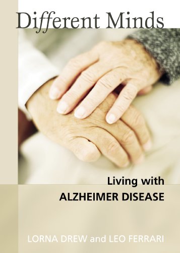 Book cover, āDifferent Minds,ā showing hands clasped, about Alzheimerās disease.