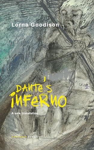 Book cover for “Dante’s Inferno” with abstract grey and yellow artwork.