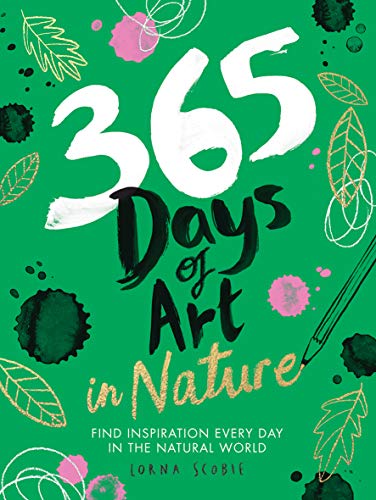Book cover with green background, white and black text, leaf illustrations, and ink splatters.