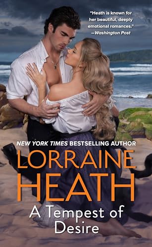 Romance novel cover with couple embracing on a beach, stormy sky.