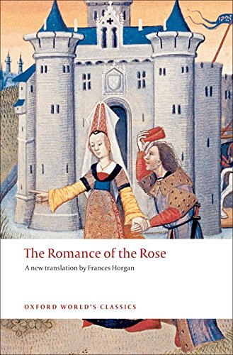 Medieval illustration of a man and woman before a castle on a book cover.