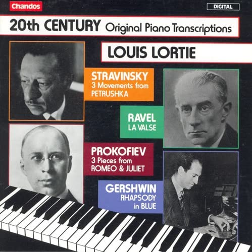 CD cover featuring portraits of composers and pianist Louis Lortie.