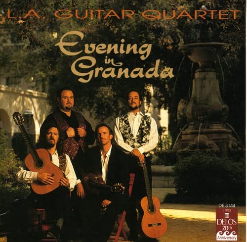 Los Angeles Guitar Quartet album cover, four musicians with guitars.