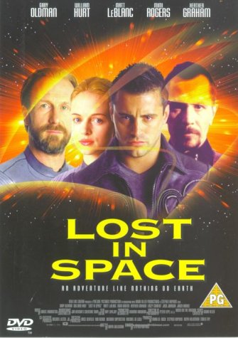 Lost in Space" DVD cover featuring four actors against a space background.