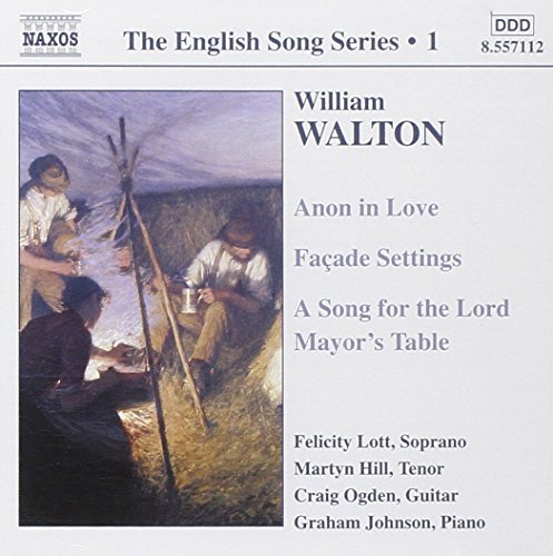 CD cover featuring pastoral painting and text listing William Walton's musical works.