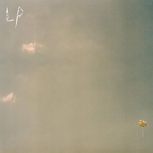 CD cover with pale sky, white letters “LP”, and a small cluster of balloons.