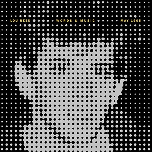 Lou Reed album cover: halftone portrait in black and gray dots.
