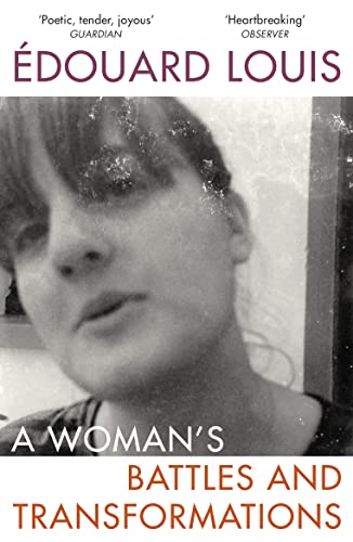Book cover featuring a black and white portrait of a woman with text overlays.