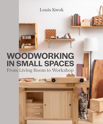 Book cover showing a wooden workbench, tools on shelves, and a cat.