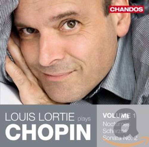 CD cover featuring pianist Louis Lortie and text “Chopin Volume 1”.