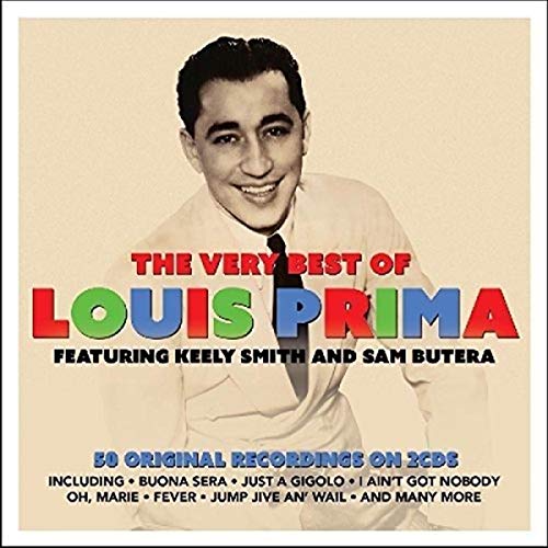 Louis Prima CD cover featuring a smiling portrait of the singer.