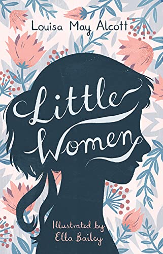 Book cover featuring a dark silhouette of a girl against a floral background.